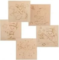 12-0931, Доски для выжигания 5 шт. Мишка