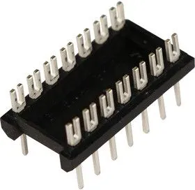 14-600-10, ИС и гнездо компонента, 14 контакт(-ов), Гнездо DIP, 2.54 мм, 7.62 мм, Латунь