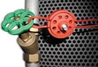 Блокиратор тросовый Pro-lock II с механизмом закрытия, длина троса 1.5м, материал полипропилен и нержавеющая сталь, цвет красный