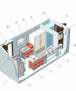 Модульный цех по переработке мяса, до 200 кг в смену