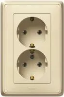 773727, Розетка двойная с заземлением, сл.к
