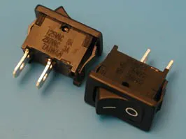 SWR-41 (черн.), Выключатель 2 конт.18х13мм B100G крепл. защелка