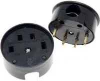 SQ1812-0001, Разъём РШ-ВШ 32А 380В 3Р+РЕ (кругл.)