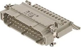 09330244629, Разъем для тяжелых условий, Han ES AV Series, Insert, 24 Contacts, 24B, Штекер, Контакт с Клеткой