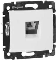 Механизм розетки телеф. 1-м СП Valena RJ11 бел. Leg 774438