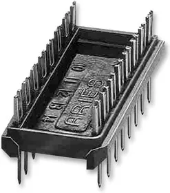 24-600-10, ИС и гнездо компонента, 24 контакт(-ов), Гнездо DIP, 2.54 мм, Серия 600, 15.24 мм, Латунь