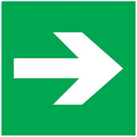 56-0030-2, Табличка ПВХ эвакуационный знак Направляющая стрелка 200х200 мм