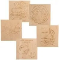 12-0929, Доски для выжигания 5 шт. Для мальчиков