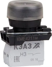 Кнопка КМЕ 4211м 1но+1нз цилиндр IP65 черн. КЭАЗ 248243