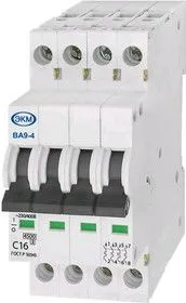 ВА-9-4 C6 4,5кА, Автоматический выключатель 6А хар-ка С четырехполюсный