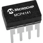 MCP4141-104E/P, Digital Potentiometer 100kOhm 128POS Non-Volatile Linear Automotive AEC-Q100 8-Pin PDIP Tube
