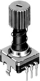 EC11E152U402, Инкрементный поворотный энкодер, вставной замок, 11мм, металлический вал, 30 положений, 15 импульсов