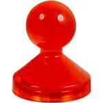 Неодимовый прозрачный магнит для магнитной доски Пешка 21x25 мм, красный, 4 шт 9-3592104-004