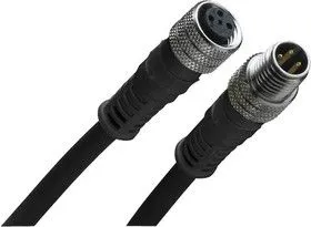 120007-0489, Датчик Кабеля, BRAD, M12 Straight Plug to 90 M12 Receptacle, 2 м, 6.6 фут, 120007 Series