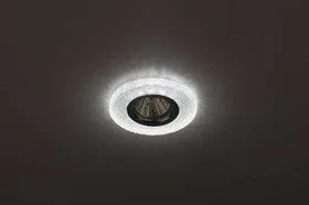 Светильник DK LD1 WH декор со светодиод. подсветкой GU5.3 220В 50Вт прозр. ЭРА Б0018775