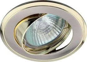 Светильник KL22А SN/G литой поворот. двойной контур MR16 12В 50Вт сатин никель/зол. ЭРА C0043708