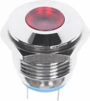 36-4830, Индикатор металл 16 220В подсв/красная LED
