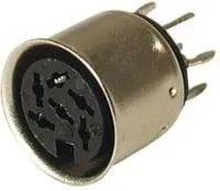 MAB 6 V, Разъем DIN Аудио / Видео, 6 контакт(-ов), Гнездо, Монтаж в Панель, Пайка