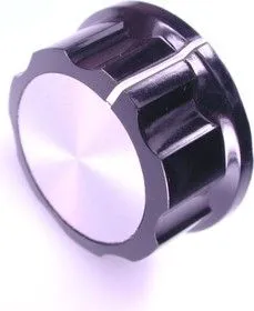 41009-5, D34.3мм, отв. 6мм, Ручка пластмассовая (метал. вставка)