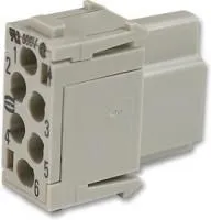 0914 006 3101, Разъем для тяжелых условий, гнездовой модуль, меньше контактов, Серия Han-Modular E, Insert