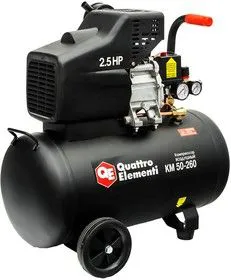Компрессор QUATTRO ELEMENTI 248-498 KM 50-260 поршневой масляный, 1800 Вт, 260л/мин, 8бар