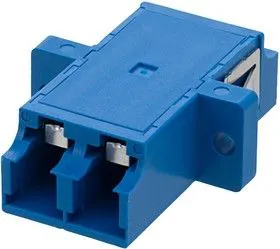 FOA-805-BLU, LC SHUTTER COUPLER, DUPLEX, WITH FLANGE, BLUE 97AC8793