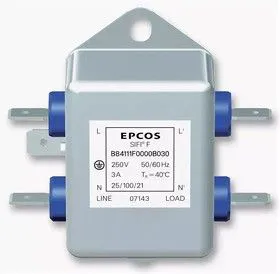 B84111F B 60, 2-LEITER EMV-FILTER 6A 250V