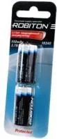 16340-2/550 (RCR123А), Аккумулятор Li-ion, 550mAh, 3.7V, с защитой (2шт) (16.8х34.5мм)