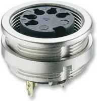 0304 14, Круглый разъем, Серия 3, Гнездо с Монтажом в Панель, 14 контакт(-ов), Гнездо под Пайку, С Резьбой