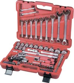 13586, Набор слесарно-монтажный с квадратами 1/4, 1/2 и 5/16, 112 предм.