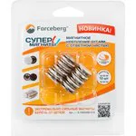 Магнитное крепление Forceberg D17 мм с ответной частью и клеевым слоем, металл, 10 шт