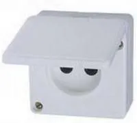 Розетка 1-м ОП 16А IP44 без заземл. бел. БЕЛТИЗ РА 16-004