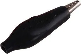 FD-1701 черный, Зажим крокодил 5 А 40 мм в изоляторе