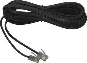 FD-6113 (18-3032-01), Удлинитель телефонный 3 м черный 6P-4C
