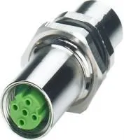 1424326, Разъем Кабеля, IP67, M12, Female, 4 Positions, Винтовое Гнездо, Прямой Монтаж в Панель