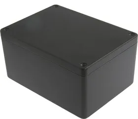 G115P(BK), Корпус для РЭА 148x108x75мм черный, металл, герметичный, черный
