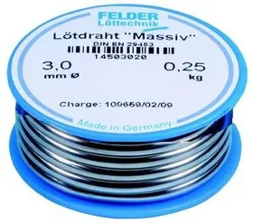 Sn60Pb36Ag4 прв Massiv (0.75мм), Припой олово-свинец-серебро, катушка 100г