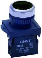 NP8-10BN/2, Кнопка без фиксации черная OFF-(ON)