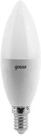 Лампа светодиодная 6.5Вт свеча 3000К тепл. бел. E14 520лм 150-265В GAUSS 103101107