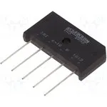 DBI 6-16 P, Трехфазный диодный мост, Urmax 1,6кВ, If 9А, Ifsm 165А, DBI-P