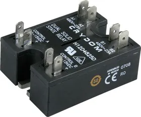 H12D4825D, Реле 4-15VDC, 25A/480VAC x2