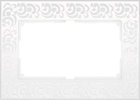 WL05-Frame-01-DBL-white / Рамка для двойной розетки (белый)