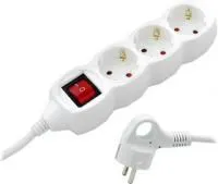S3x1-ZDV, Удлинитель сетевой, 3 розетки, заземление, выключатель, защита, 1.5м