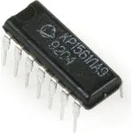 КР1561ЛА9 (90-97г), 3 трехвходовых логических элемента "И-HЕ" (CD4023BE)