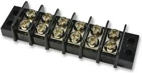 1546306-6, Клеммная колодка с перегородкой в панель, 2 ряда, 6 вывод(-ов), 22 AWG, 12 AWG, 9.5 мм, 20 А