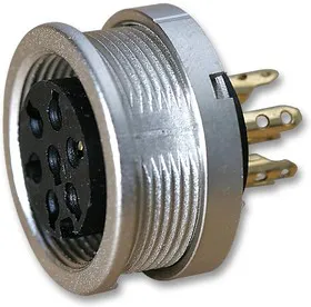 KFV 60, Разъем DIN Аудио / Видео, 6 контакт(-ов), Гнездо, Монтаж в Панель, Пайка