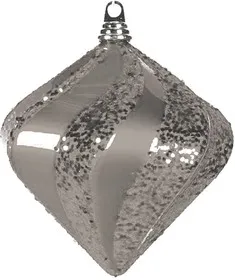 502-216, Елочная фигура Алмаз, 25 см, цвет серебряный