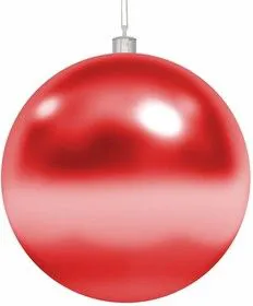 502-012, Елочная фигура Шар, 25 см, цвет красный