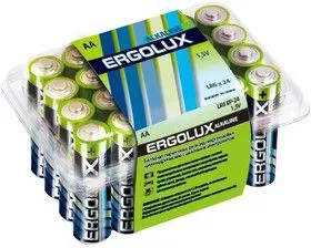 Элемент питания алкалиновый LR6 BP-24 LR6 BP-24 1.5В Alkaline (уп.24шт) Ergolux 11750