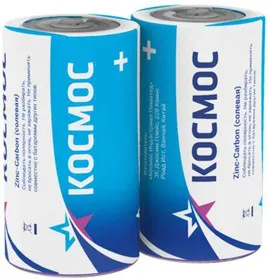 Элемент питания солевой S R14S (уп.2шт) Космос KOCR14